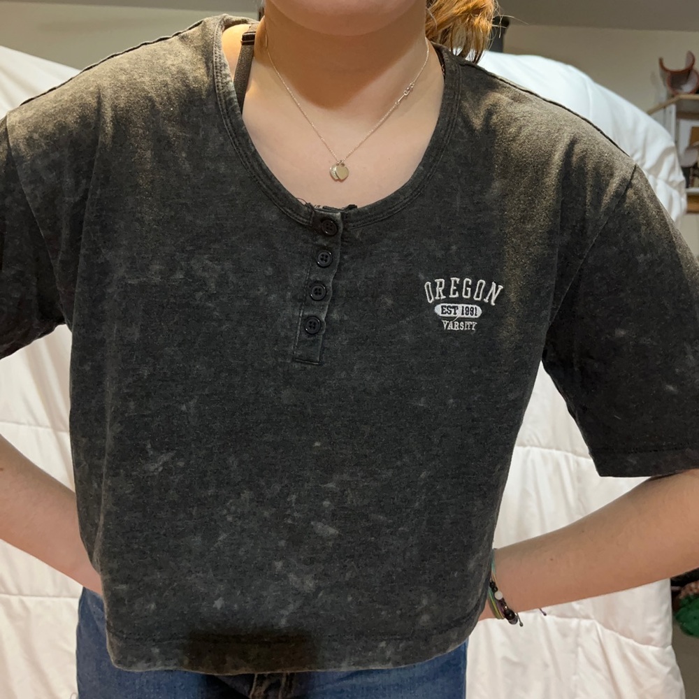 Cropped Oregon Varsity Boxy Tee Like New